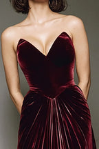 A Line Sweetheart Sleeveless Floor-Length Evening Dress