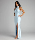 Bodycon Halter Neck Sleeveless Open Back Floor-length Prom Dress