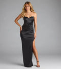Bodycon Strapless Neck Sleeveless Back Zip Floor-Length Prom Dress