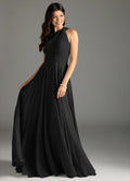 Timeless Bridesmaid Dress with One-Shoulder Neckline, Ruched Bodice and Flowing Chiffon Skirt