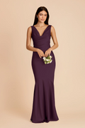 Elegant Cowl Neck Satin Bridesmaid Dress with Crisscross Open Back and Mermaid Skirt
