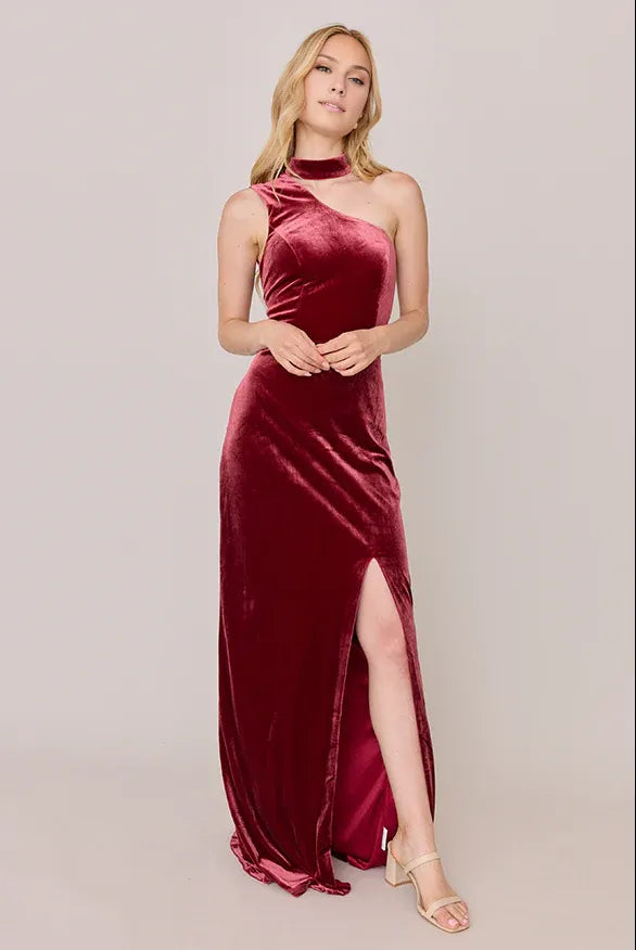 Fitted High Neck Sleeveless Floor-Length Prom Dress