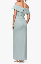 Fitted Off the Shoulder Sleeveless Zipper Up Ankle-Length Prom Dress