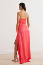 Fitted Scoop Neck Sleeveless Floor-Length Prom Dress