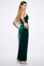 Fitted Strapless Sleeveless Ankle-Length Prom Dress