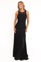 Mermaid Boat Neck Sleeveless Floor-Length Prom Dress