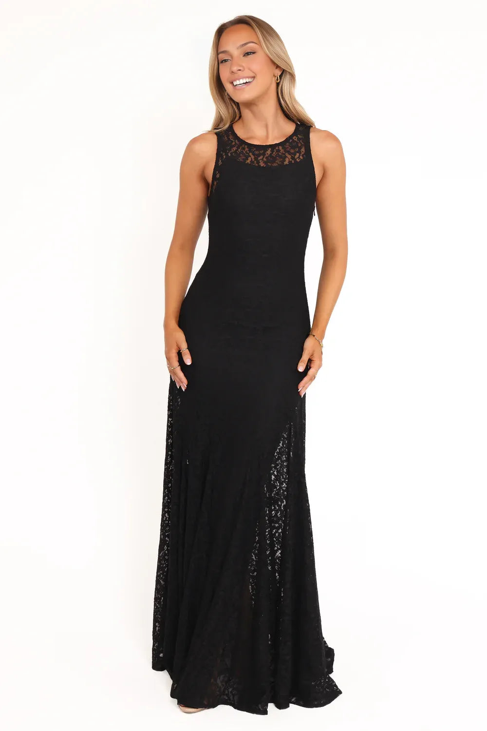 Mermaid Boat Neck Sleeveless Floor-Length Prom Dress
