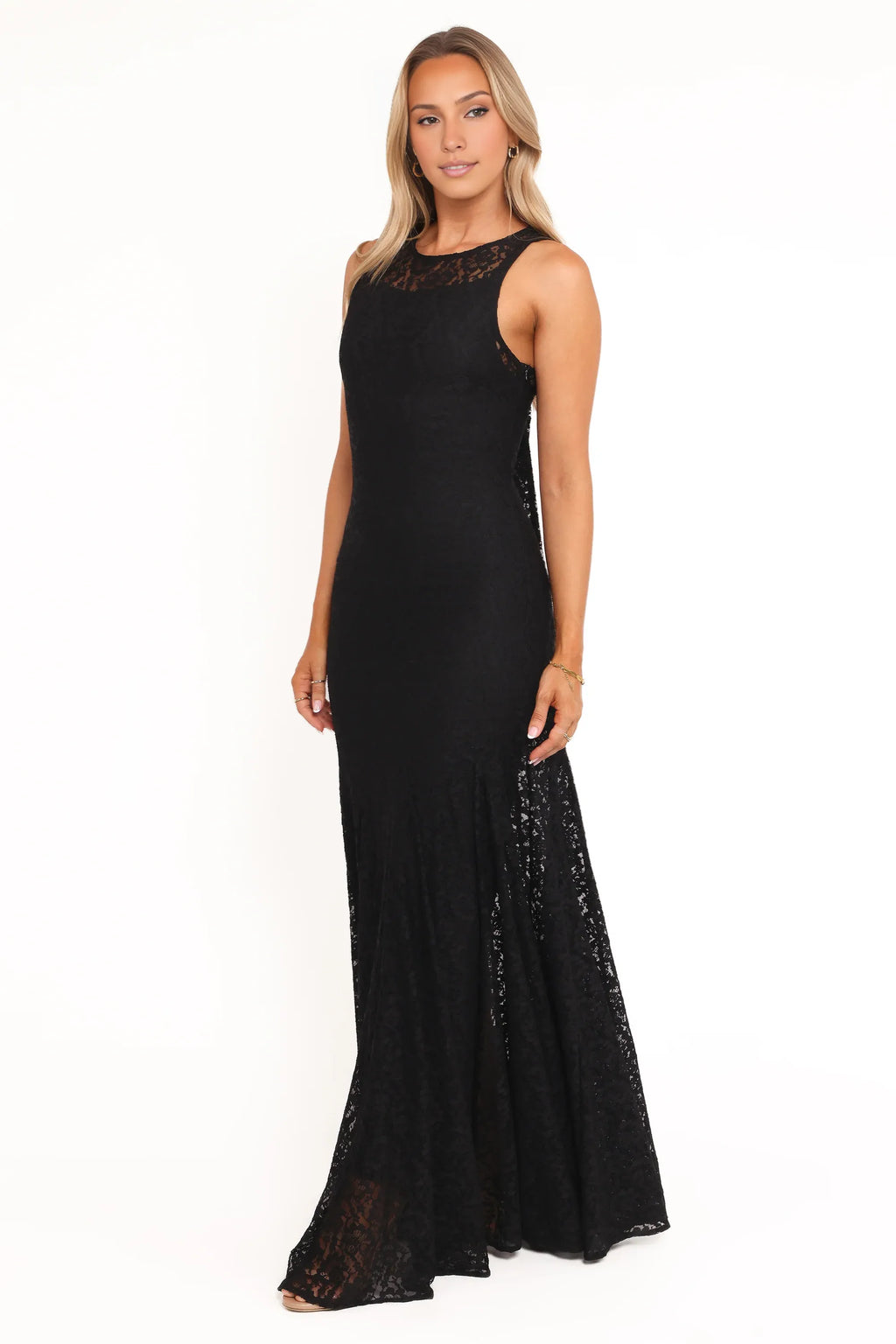 Mermaid Boat Neck Sleeveless Floor-Length Prom Dress