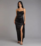 Mermaid Cowl Neck Sleeveless Backless Floor-Length Prom Dress