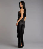 Mermaid Cowl Neck Sleeveless Backless Floor-Length Prom Dress