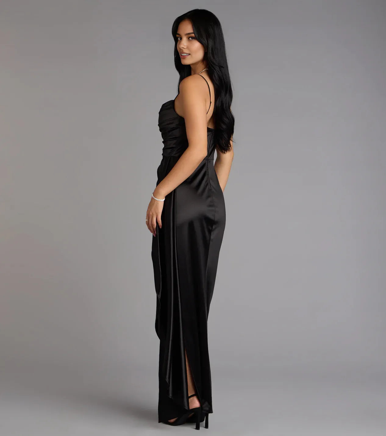 Mermaid Cowl Neck Sleeveless Backless Floor-Length Prom Dress