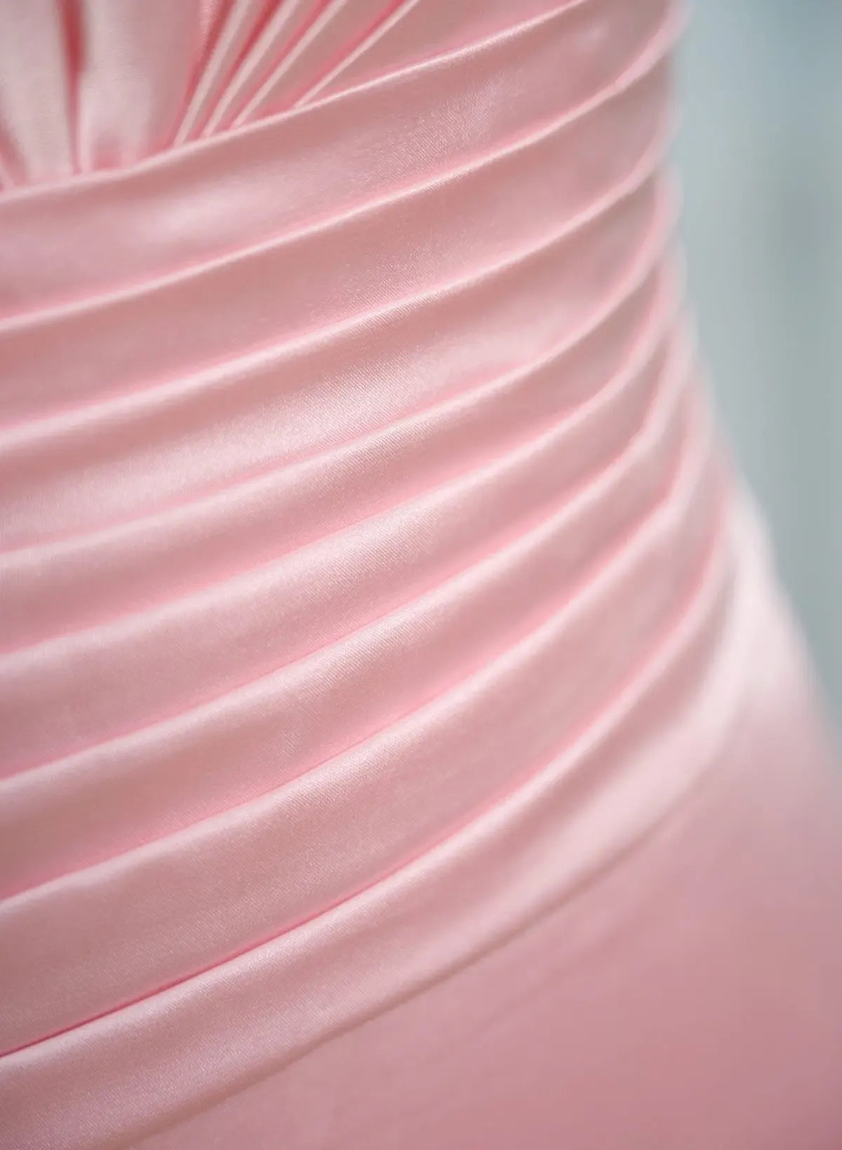 Mermaid Prom Dress Halter Neck Satin Pink With 3D Rose Ruched Bodice Cutout Glam Beaded Trim For Prom Night