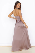 Mermaid High Neck Sleeveless Backless Floor-Length Prom Dress
