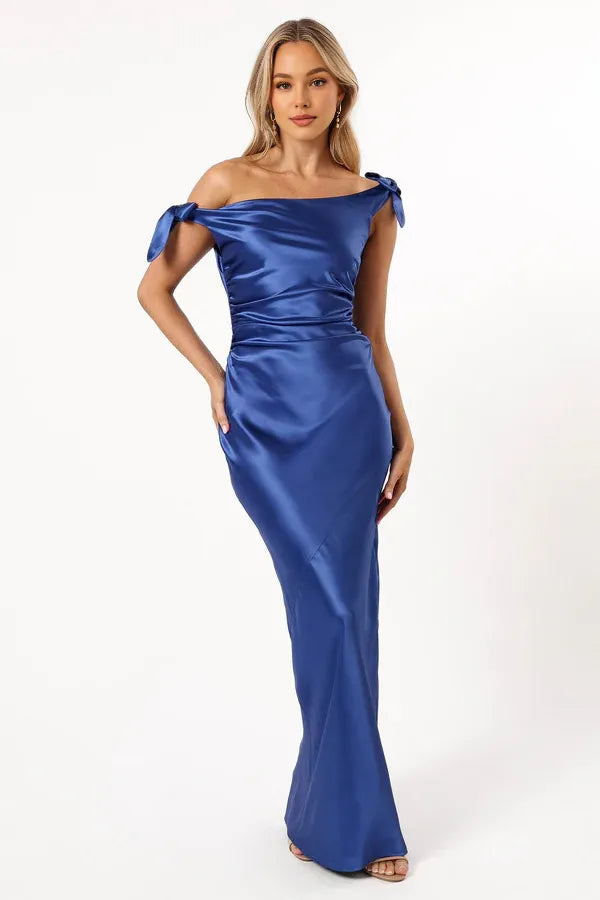 Mermaid Off Shoulder Sleeveless Floor-Length Prom Dress
