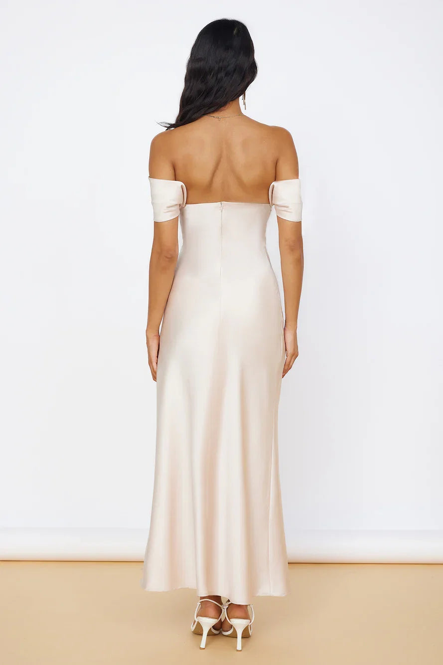 Mermaid Off the Shoulder Sleeveless Back Zip Floor-Length Prom Dress
