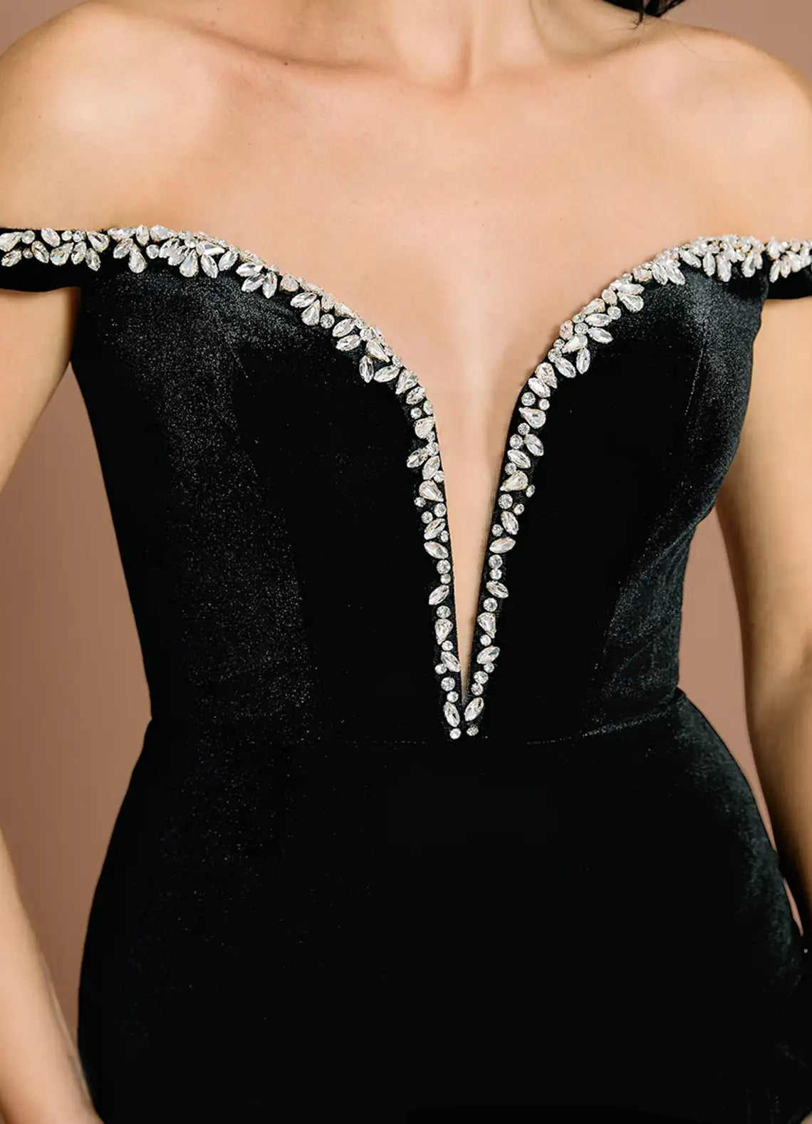 Mermaid Off the Shoulder Sleeveless Up Sweep/Brush Train Evening Dress