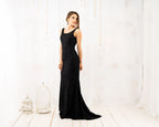 Elegant Mermaid Prom Dress With Floral Lace Open Back Scoop Neck Short Train For Prom Night