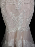 Mermaid Wedding Dress Blush Pink With Floral Lace Corset Bodice Strapless For Modern Bride Timeless Charm