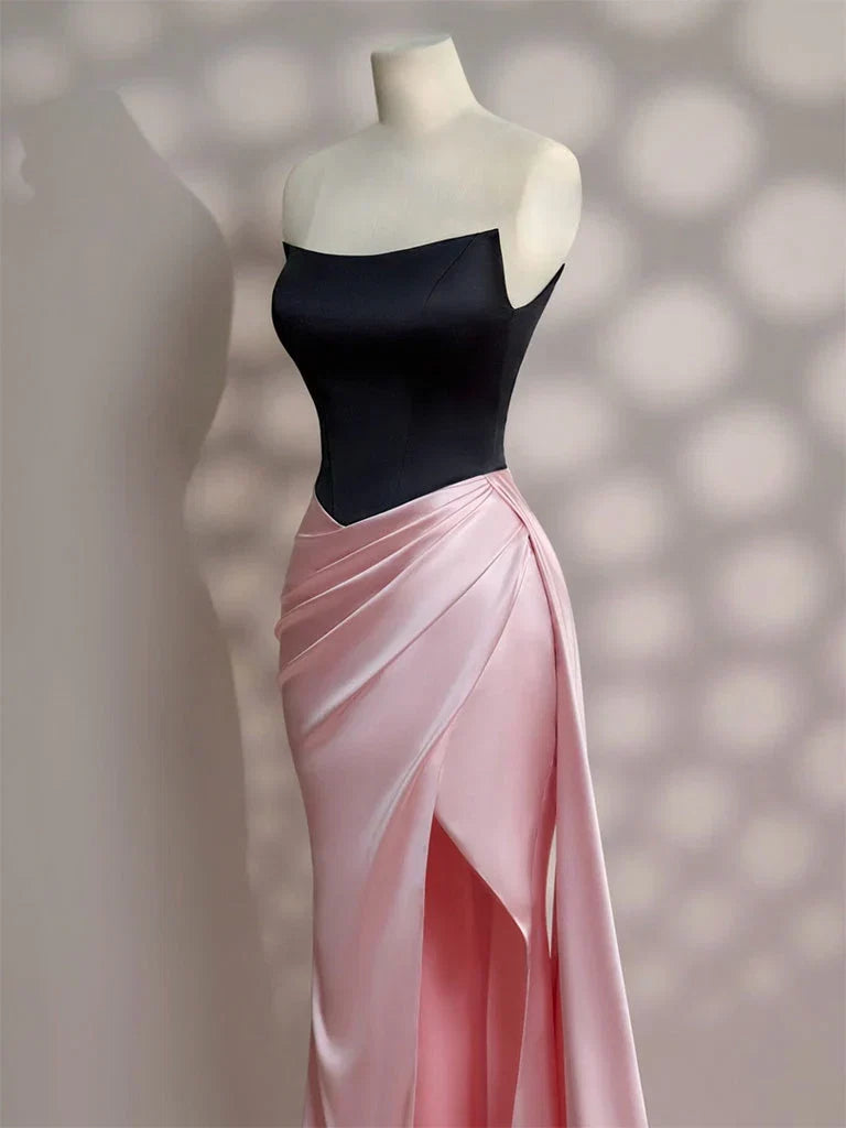 Mermaid Strapless Sleeveless LaceUp Floor-Length Prom Dress
