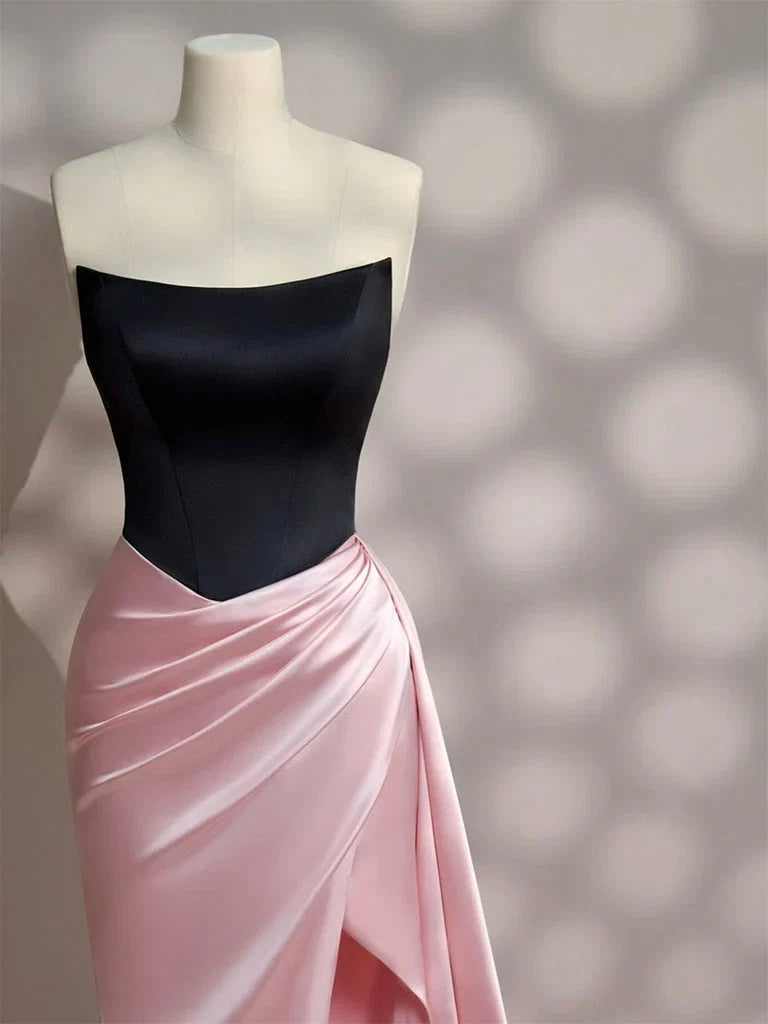 Mermaid Strapless Sleeveless LaceUp Floor-Length Prom Dress