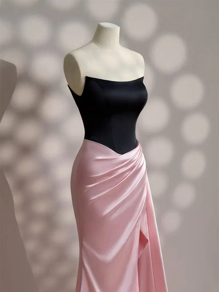 Mermaid Strapless Sleeveless LaceUp Floor-Length Prom Dress