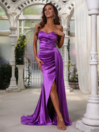 Mermaid Sweetheart Sleeveless Zipper Up Sweep/Brush Train Prom Dress