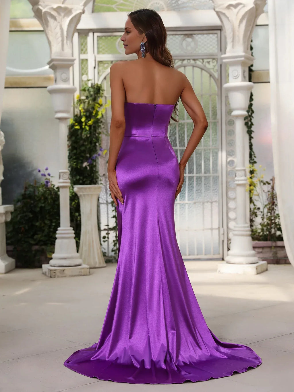 Mermaid Sweetheart Sleeveless Zipper Up Sweep/Brush Train Prom Dress