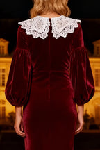 Mermaid/Trumpet High Neck Long Sleeve Sweep/Brush Train Winter Prom Dress