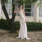 Mermaid/Trumpet One Shoulder Sleeveless Backless Floor-Length Prom Dress