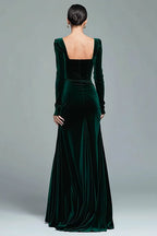 Mermaid/Trumpet Square Neck Long Sleeve Floor-Length Evening Dress