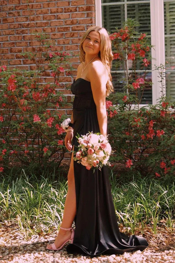 Mermaid/Trumpet Sweetheart Sleeveless Split Floor Length Prom Dress