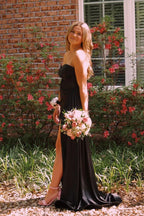 Mermaid/Trumpet Sweetheart Sleeveless Split Floor Length Prom Dress