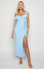 Mermaid/Trumpet V Neck Sleeveless Backless Ankle-Length Prom Dress