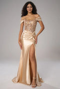Mermaid U-Neck Floor Length Spaghetti Straps Prom Dresses Sleeveless Off the Shoulder Evening Dresses Price