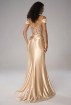 Mermaid U-Neck Floor Length Spaghetti Straps Prom Dresses Sleeveless Off the Shoulder Evening Dresses Price