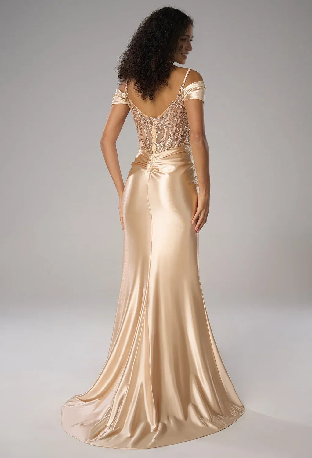 Mermaid U-Neck Floor Length Spaghetti Straps Prom Dresses Sleeveless Off the Shoulder Evening Dresses Price