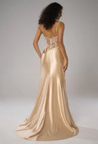 Mermaid V-Neck Floor Length Spaghetti Straps Prom Dresses Sleeveless Off the Shoulder Evening Dresses Price