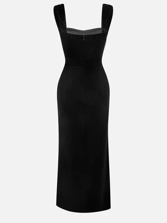 Mermaid V Neck Sleeveless Back Zip Floor-Length Evening Dress