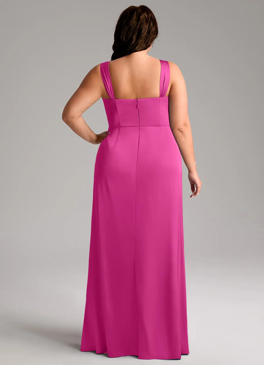 Elegant Satin Bridesmaid Dresses with Sweetheart Neck and Pleated Shoulder Detailing