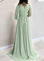 Scoop Neck Sleeveless A-Line Appliques Long Prom Dress