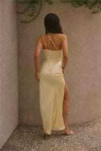 Sheath/Column One Shoulder Sleeveless Backless Floor-Length Prom Dress