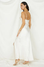 Sheath/Column Spaghetti Straps Sleeveless Backless Floor-Length Prom Dress