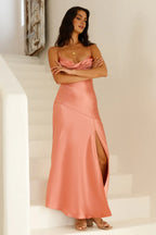 Sheath/Column Spaghetti Straps Sleeveless Backless Floor-Length Prom Dress