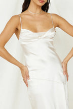 Sheath/Column Spaghetti Straps Sleeveless Backless Floor-Length Prom Dress