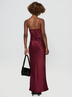 Sheath/Column Spaghetti Straps Sleeveless Backless Floor-Length Prom Dress