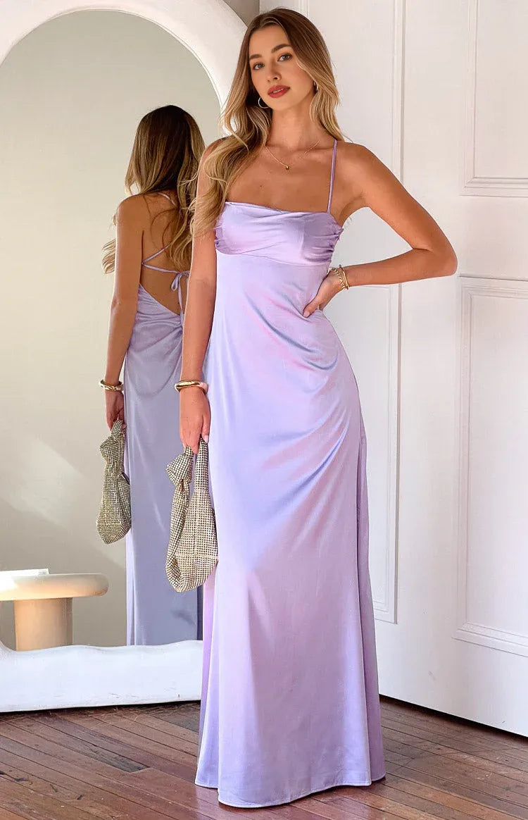 Sheath/Column Spaghetti Straps Sleeveless Up Floor-Length Prom Dress