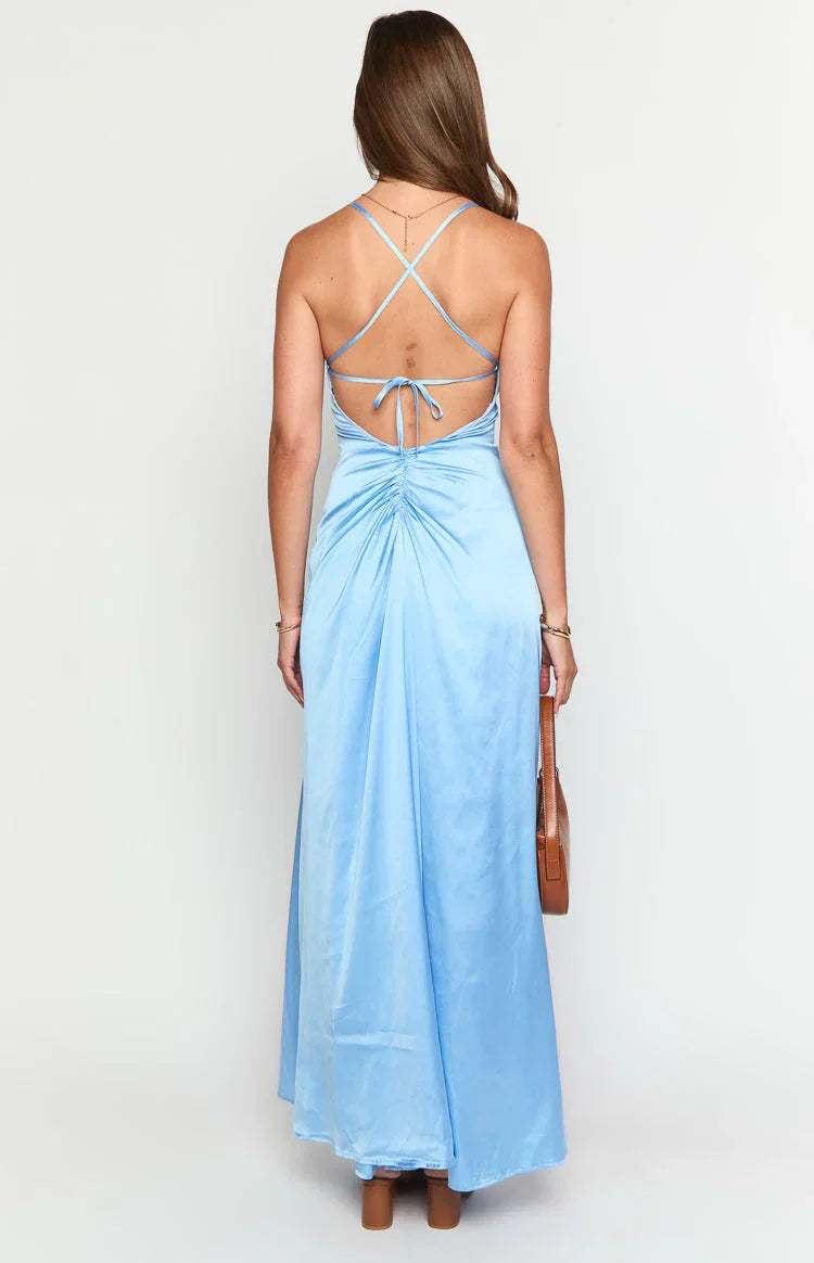 Sheath/Column Spaghetti Straps Sleeveless Up Floor-Length Prom Dress