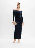Sheath Off the Shoulder Long Sleeve Floor-Length Prom Dress