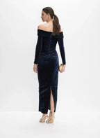 Sheath Off the Shoulder Long Sleeve Floor-Length Prom Dress