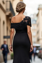 Sheath One Shoulder Sleeveless Zipper Up Floor-Length Mother of the Bride Dress